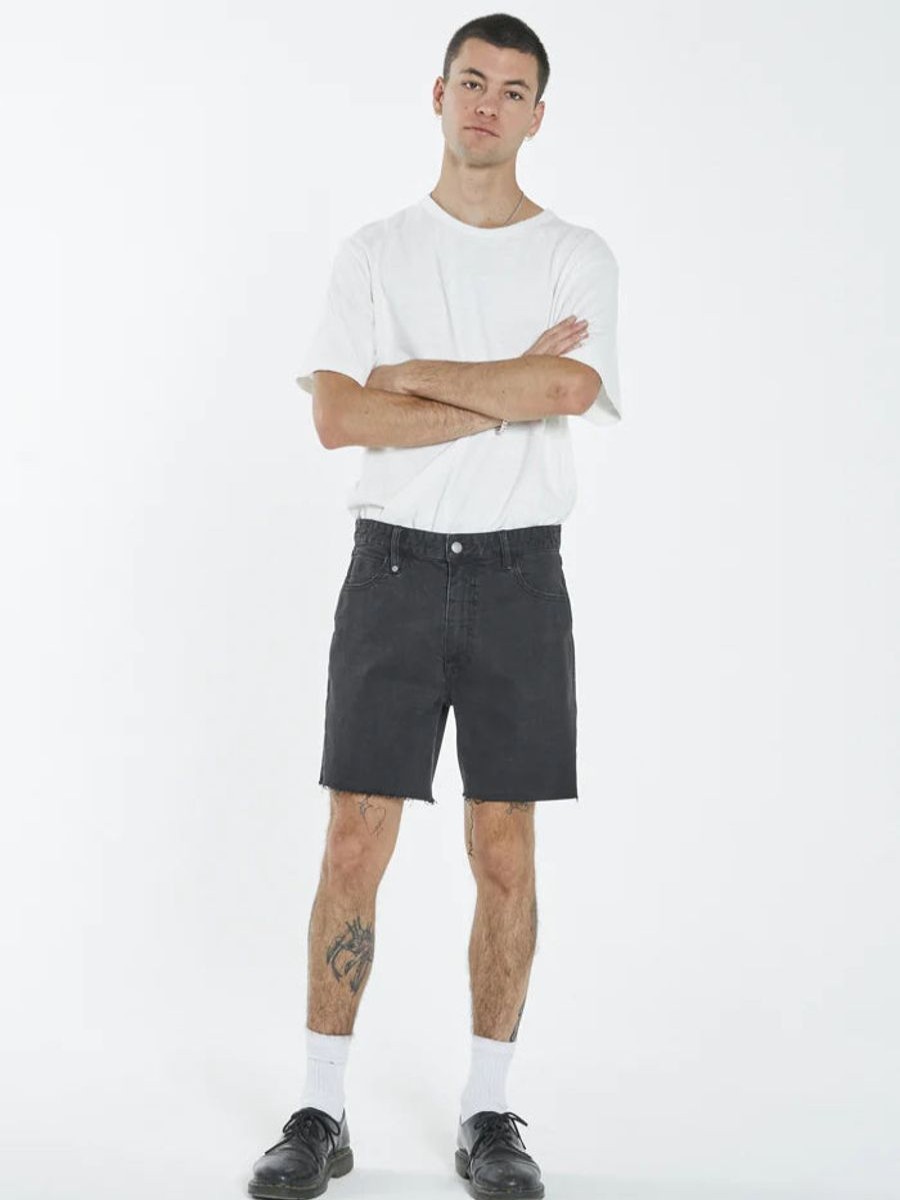 Men THRILLS Shorts | Mandude Denim Short-Aged Black