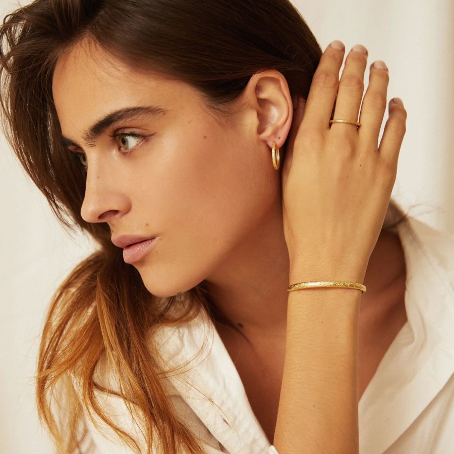 Women Arms Of Eve Jewellery | Arms Of Eve Arabella Gold Hoop Earring