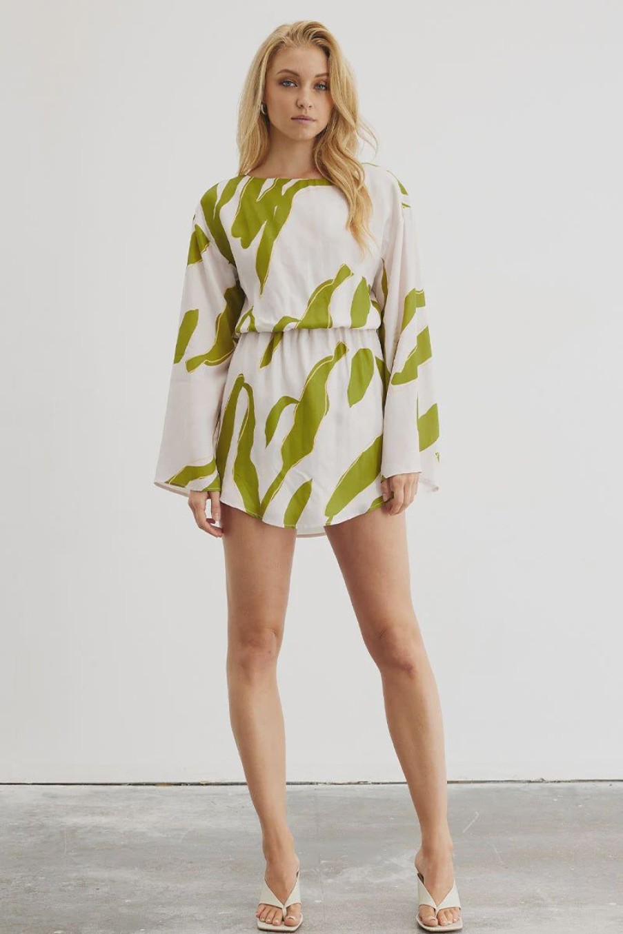 Women Sovere Dresses | Sovere Motion Reversible Mini Dress-Chalk/Olive