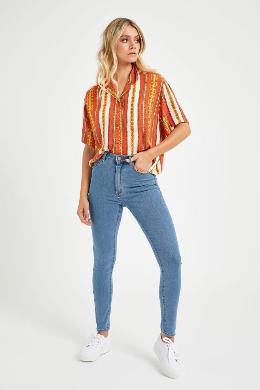 Women ABrand Jeans | A High Skinny Ankle Basher Petite-La Blues