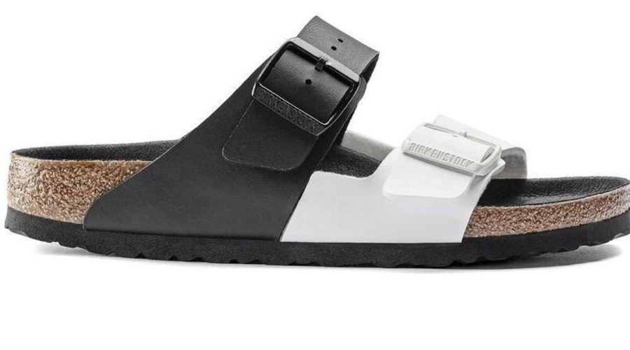 Footwear Birkenstock Arizona | Birkenstock Arizona Birko Flor-Split Black/White Regular