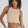 Women ABrand Tops | A Heather Singlet-Faded Khaki