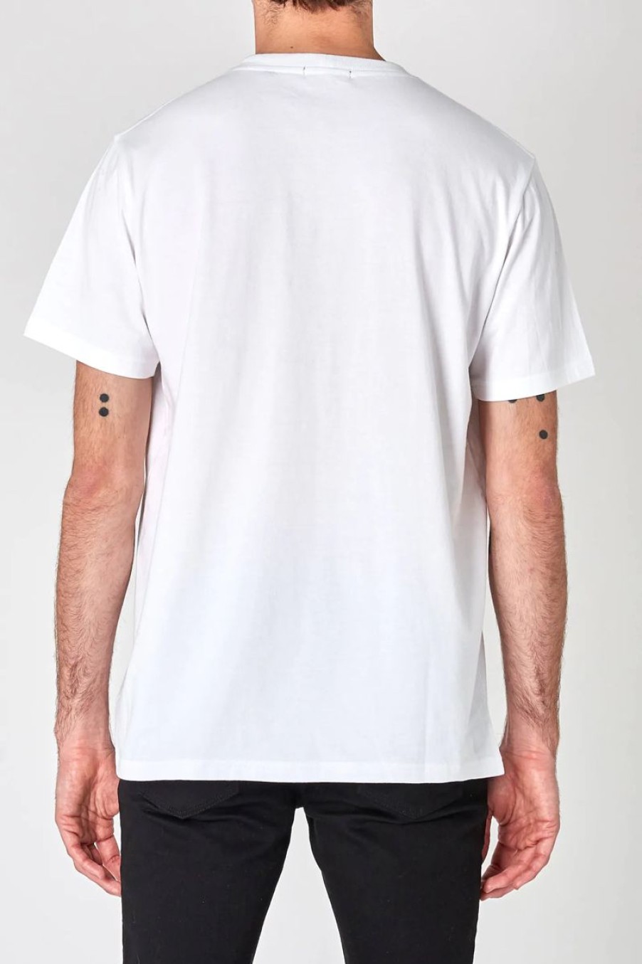 Men Neuw Denim Tees | Organic Neuw Band Tee-White