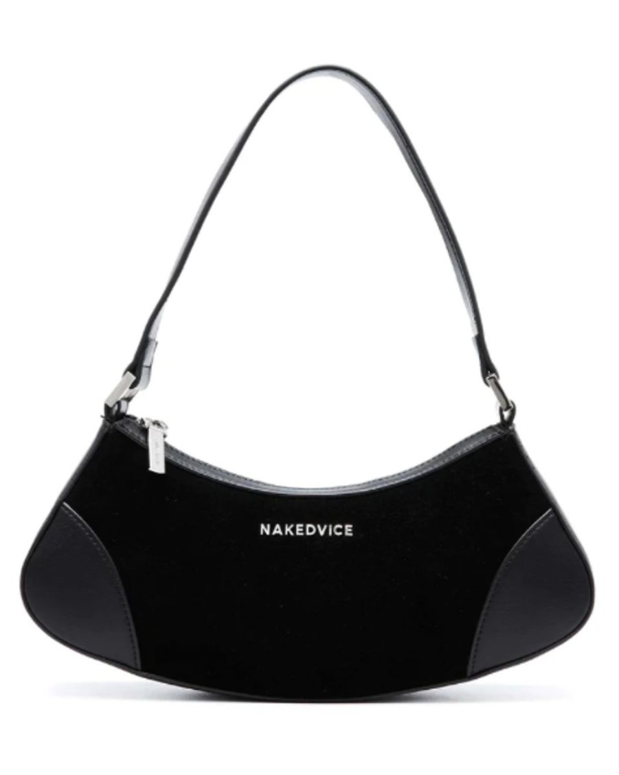 Women Nakedvice Bags | Nakedvice The Reggie Bag-Black/Silver