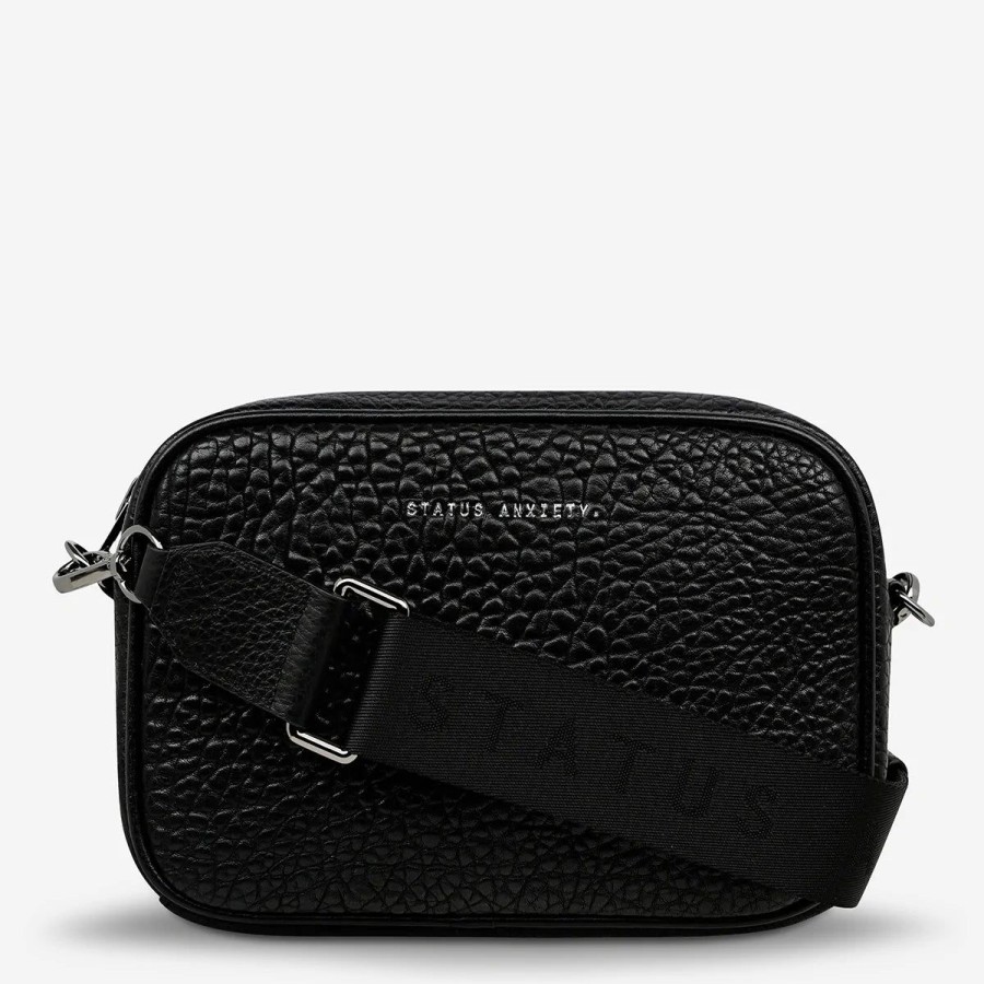 Women Status Anxiety Bags | Status Anxiety Crossbody Plunder Bag With Webbed Strap-Black Bubble