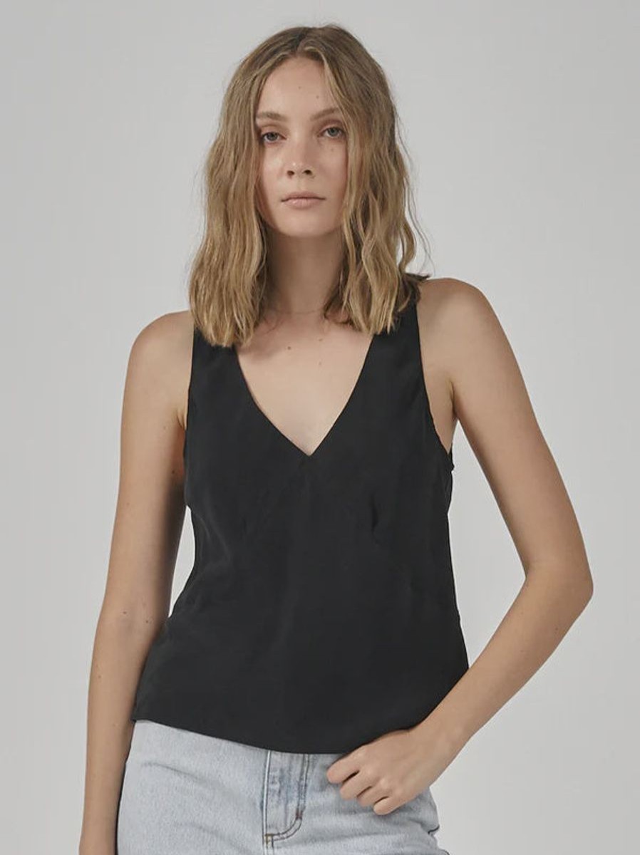 Women THRILLS Tops | Indra Slip Camisole-Antique Black