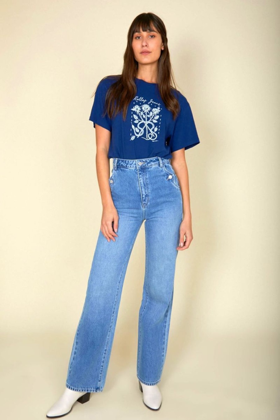 Women Rollas Jeans | Heidi Jean Western Blue Organic- Western Blue Organic