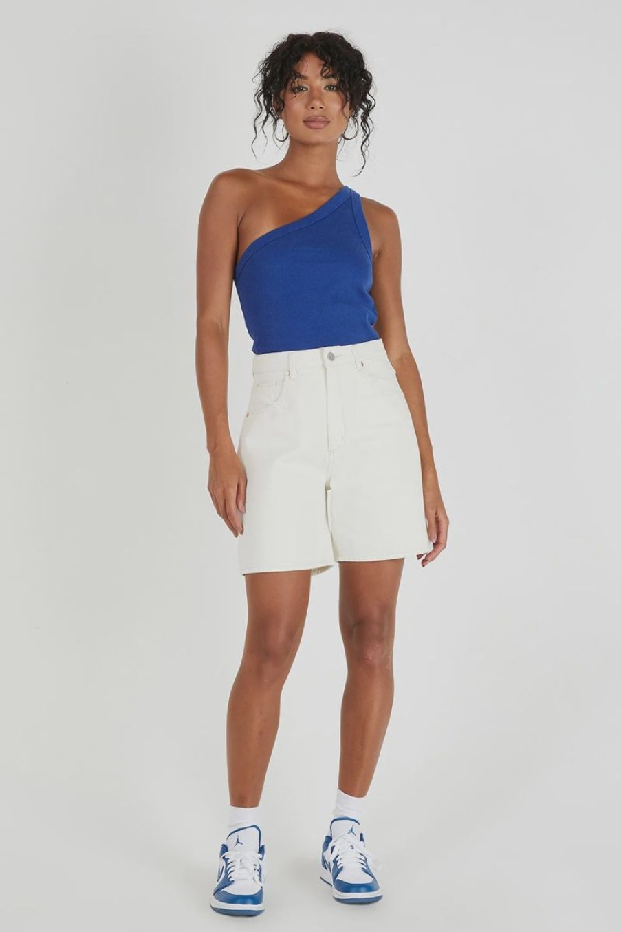 Women ABrand Denim Shorts | A Carrie Short-Stone White