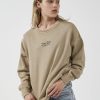 Women THRILLS Jumpers | Intuition Slouch Crew-Faded Khaki