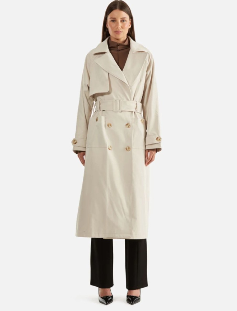 Women Ena Pelly Jackets, Coats & Blazers | Ena Pelly Carrie Trench Coat-Birch