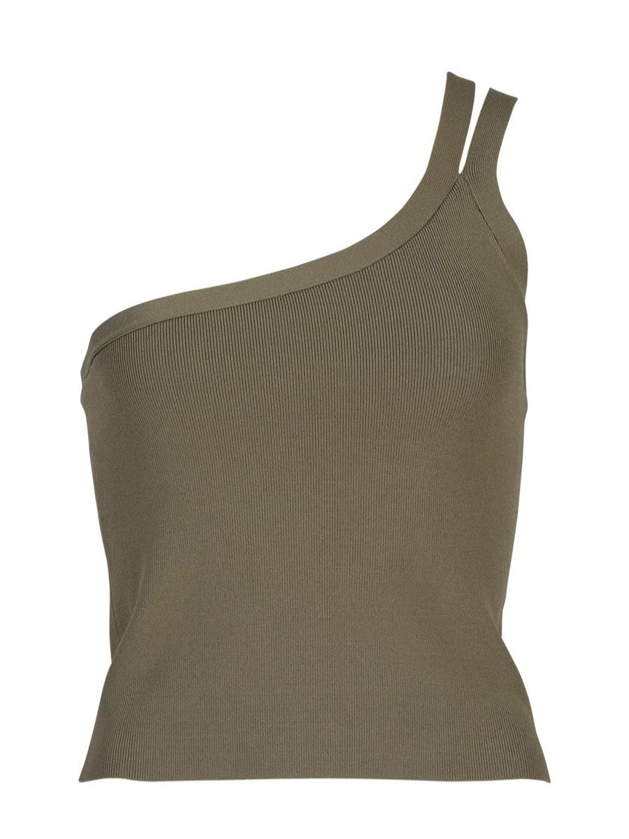 Women Ena Pelly Tops | Ena Pelly Evie Luxe Assymetric Knit Tank-Olive