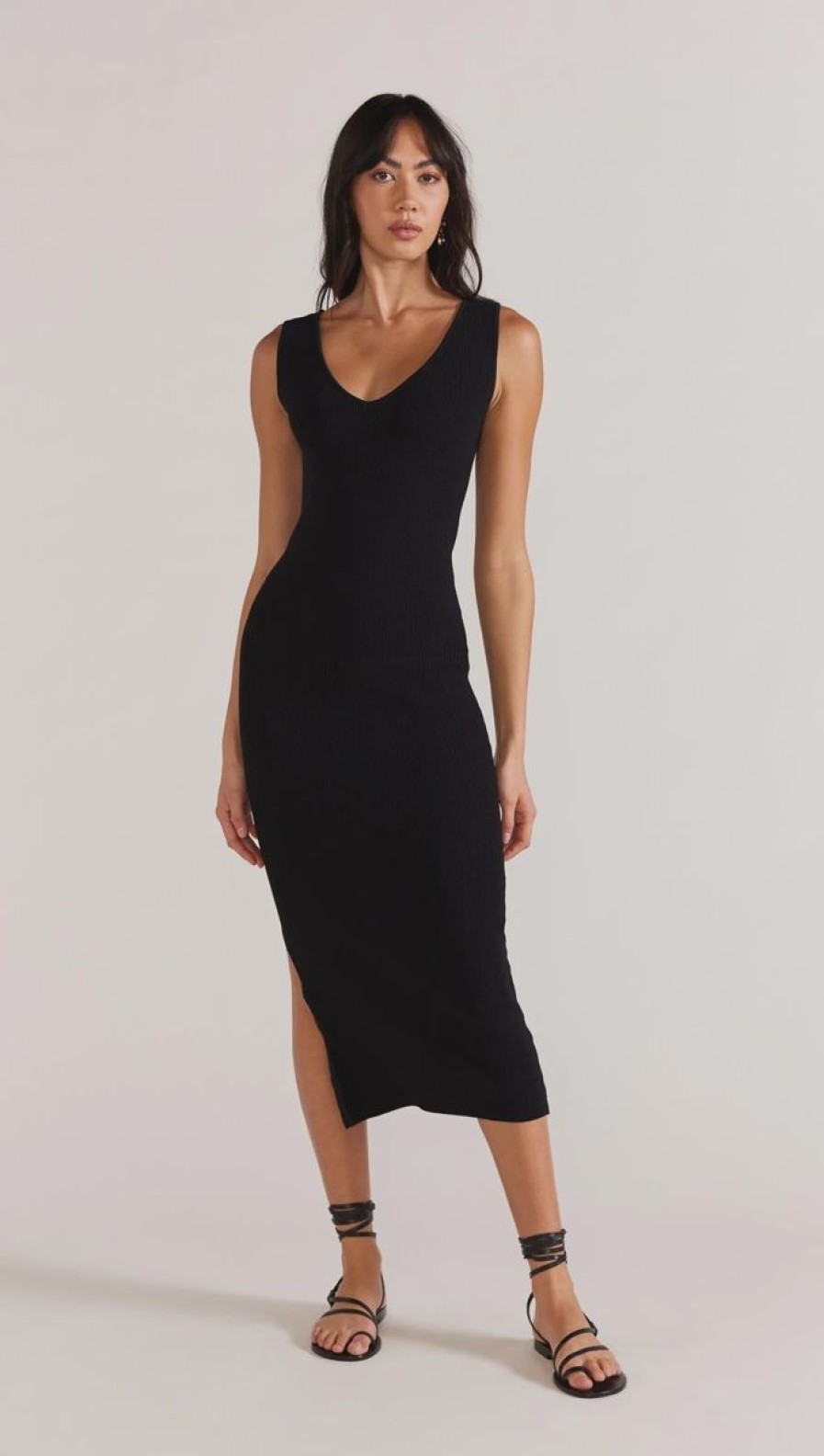 Women Staple the Label Dresses | Staple The Label Lexie Reversible Midi Dress- Black