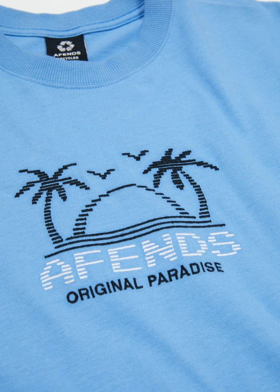 Men Afends Tees | Afends Sunset Graphic Recycled Retro Fit Tee-Arctic