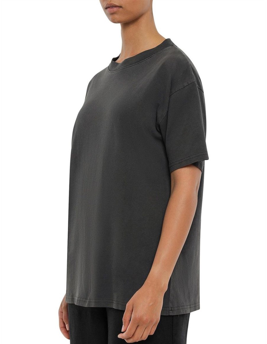 Women Nude Lucy Tees | Nude Lucy Organic Boyfriend Tee-Coal