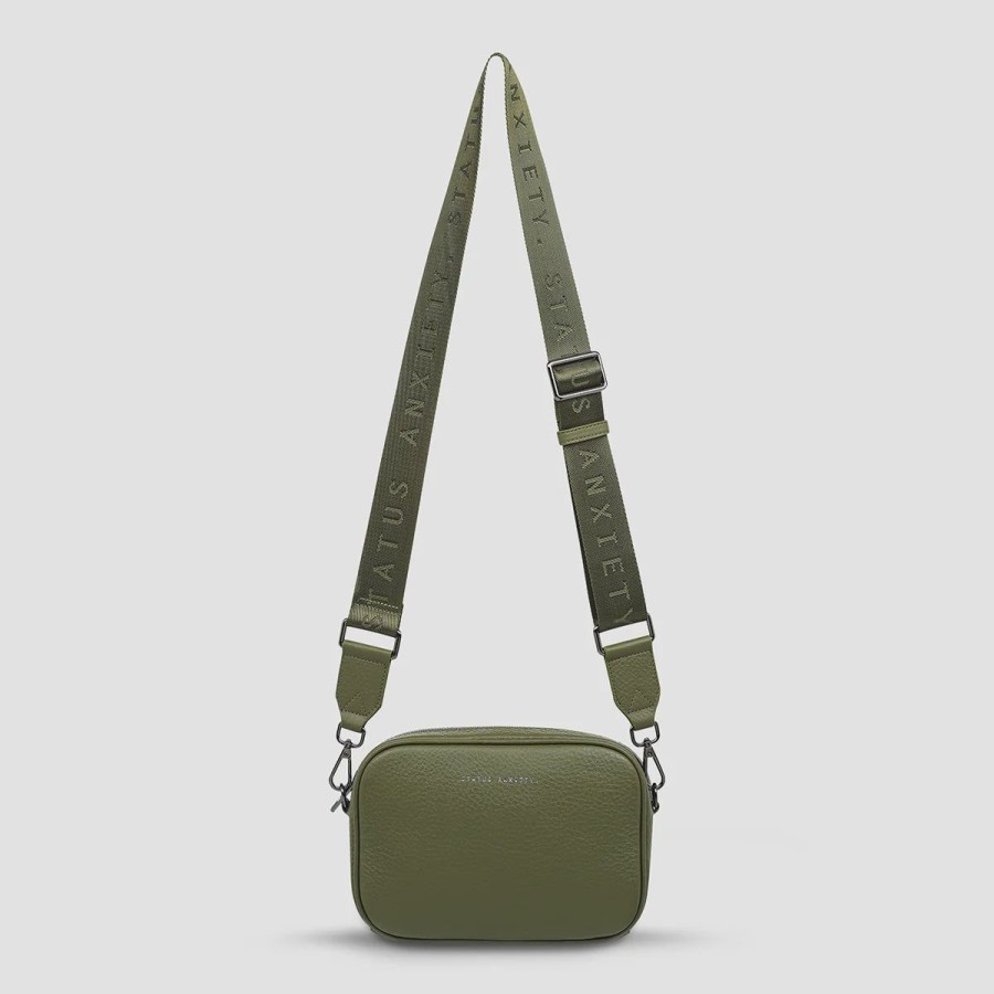 Women Status Anxiety Bags | Status Anxiety Crossbody Plunder Bag With Webbed Strap-Khaki