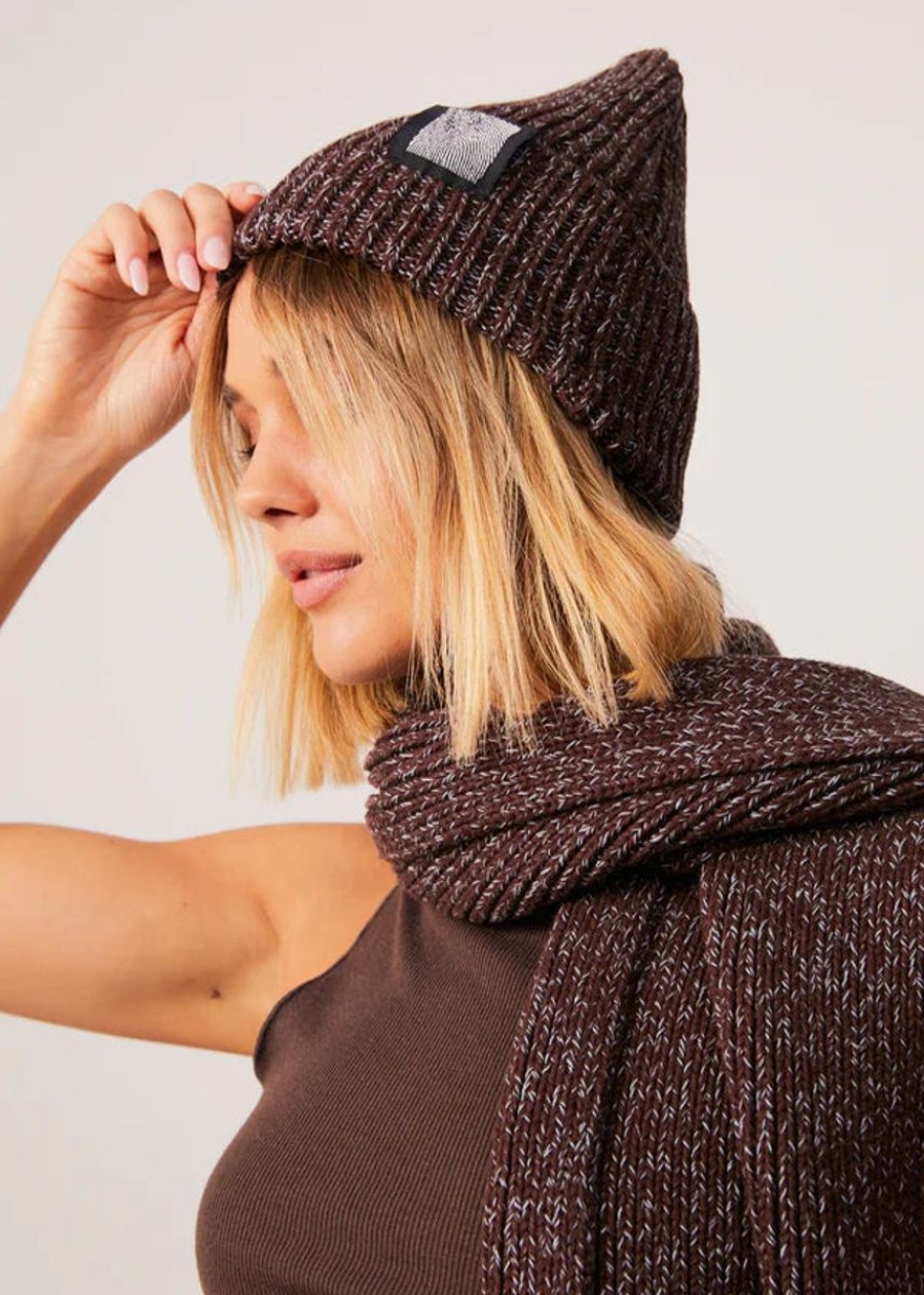 Women Afends Beanies | Solace Unisex Organic Knitted Beanie-Coffee