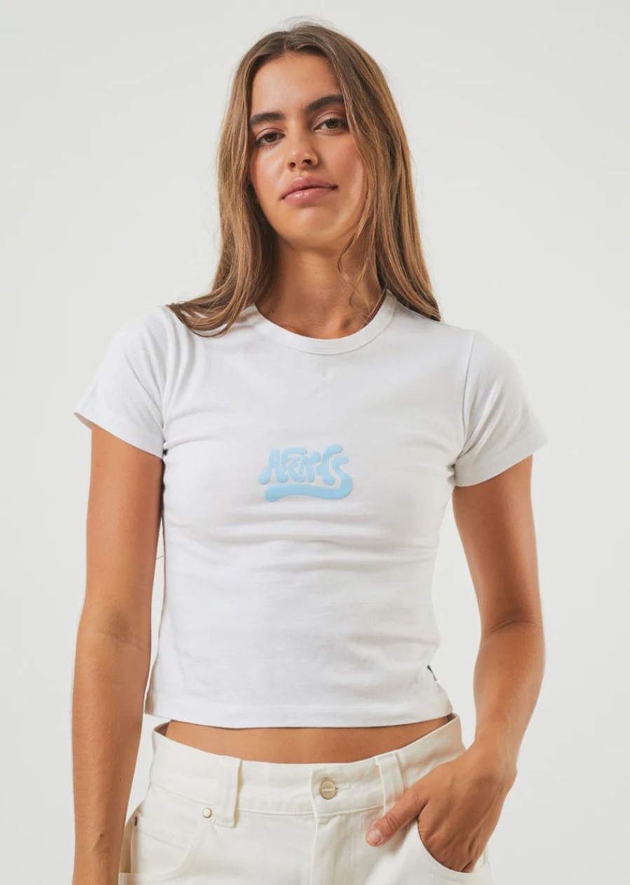 Women Afends Tees | Toosie Recylced Baby Tee- White