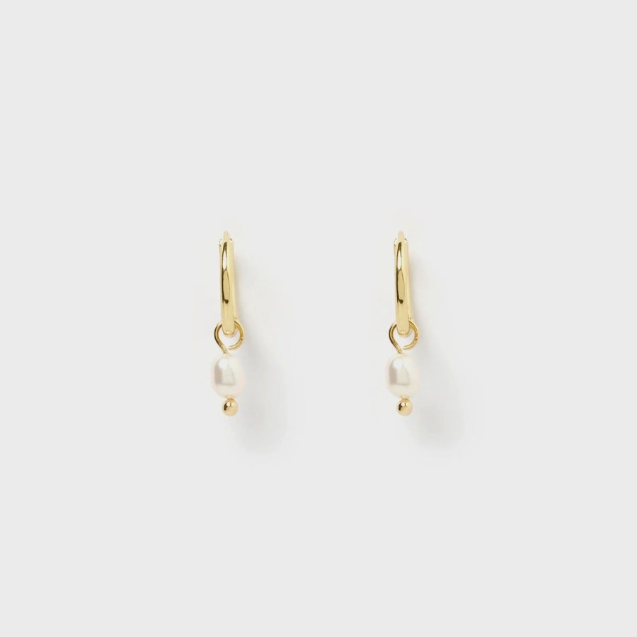 Women Arms Of Eve Jewellery | Arms Of Eve Cordelia Pearl Earrings- Gold