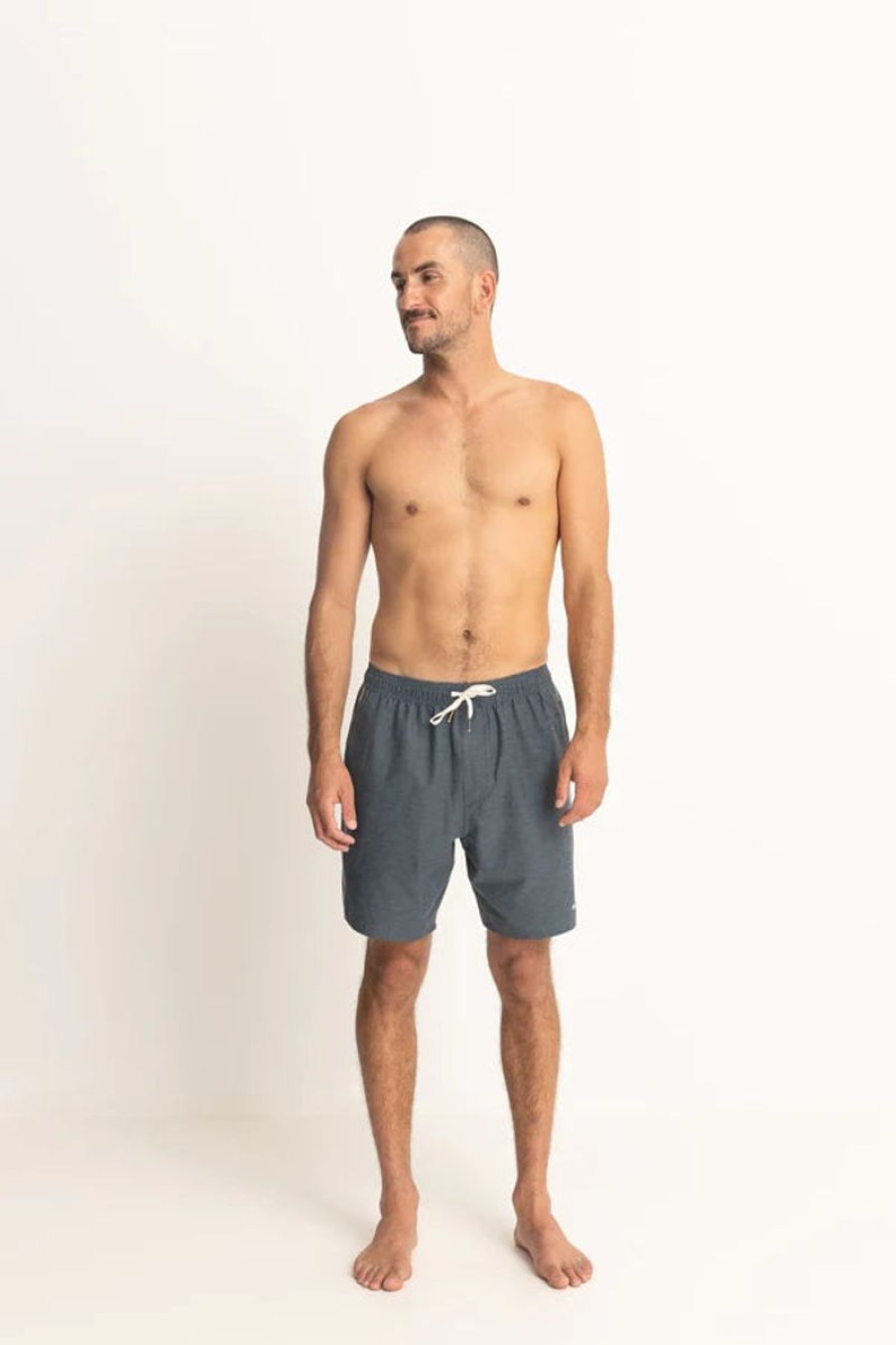 Men Rhythm Shorts | Rhythm Side Panel Beach Short-Navy