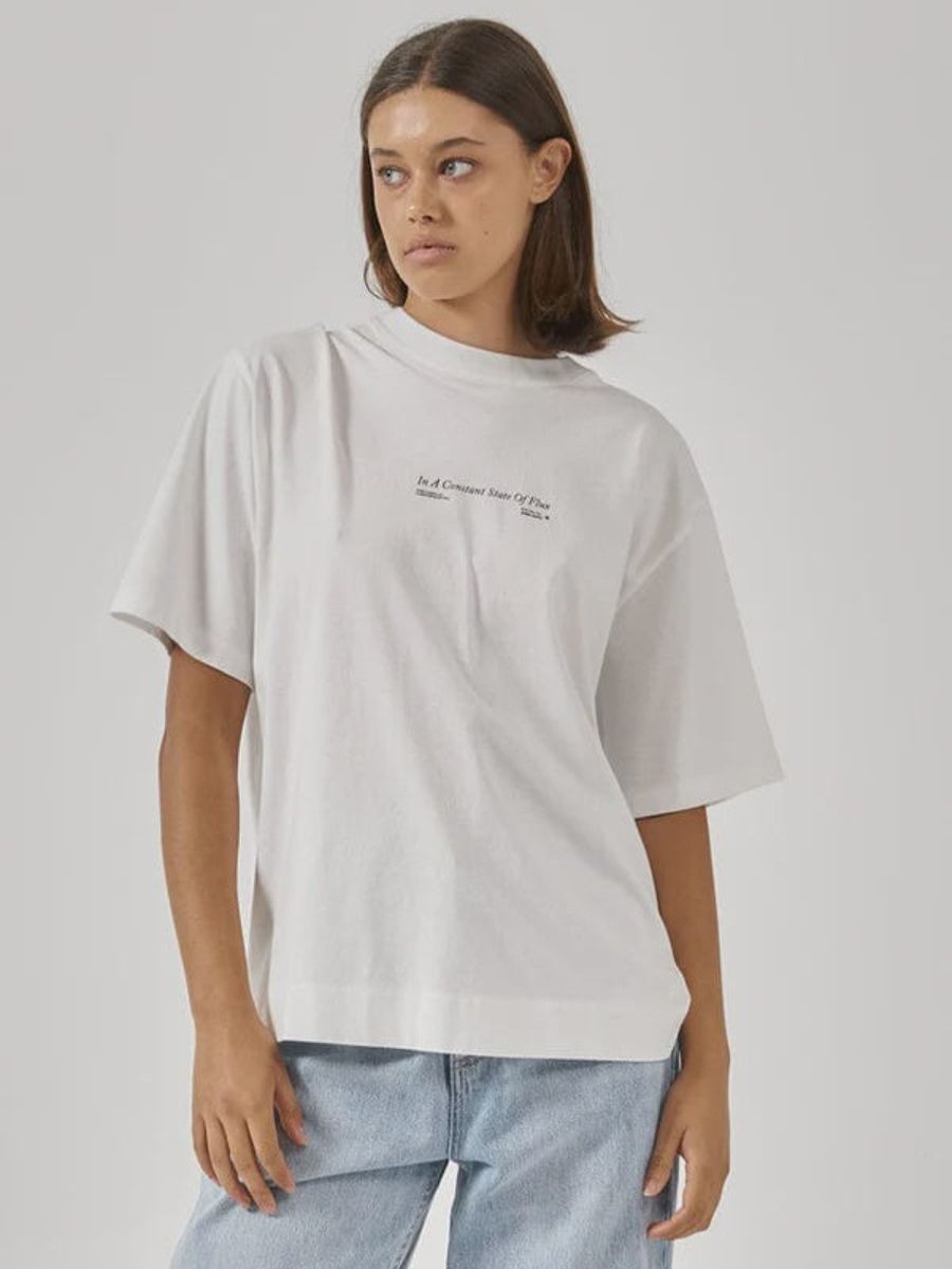 Women THRILLS Tees | Thrills Constant State Of Flux Box Tee- Powder