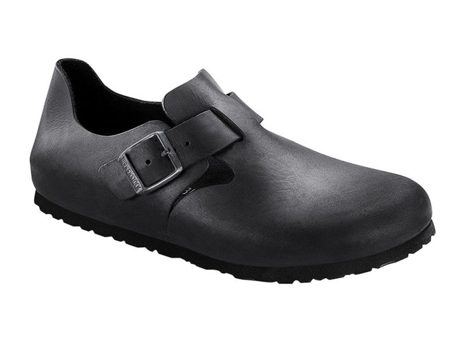 Footwear Birkenstock London | Birkenstock London-Black Oiled Leather Narrow