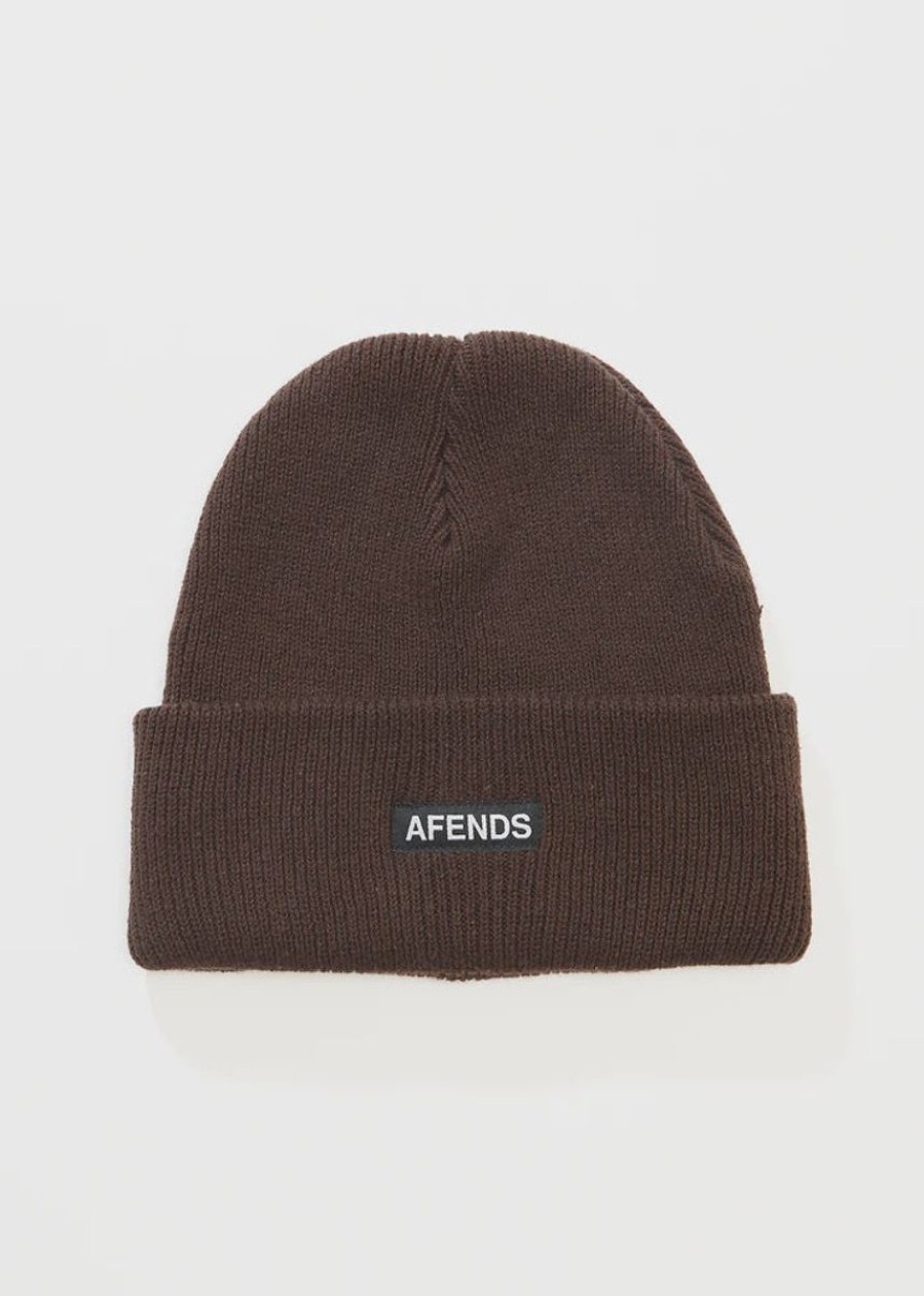 Women Afends Beanies | Afends Hometown Recycled Beanie-Coffee