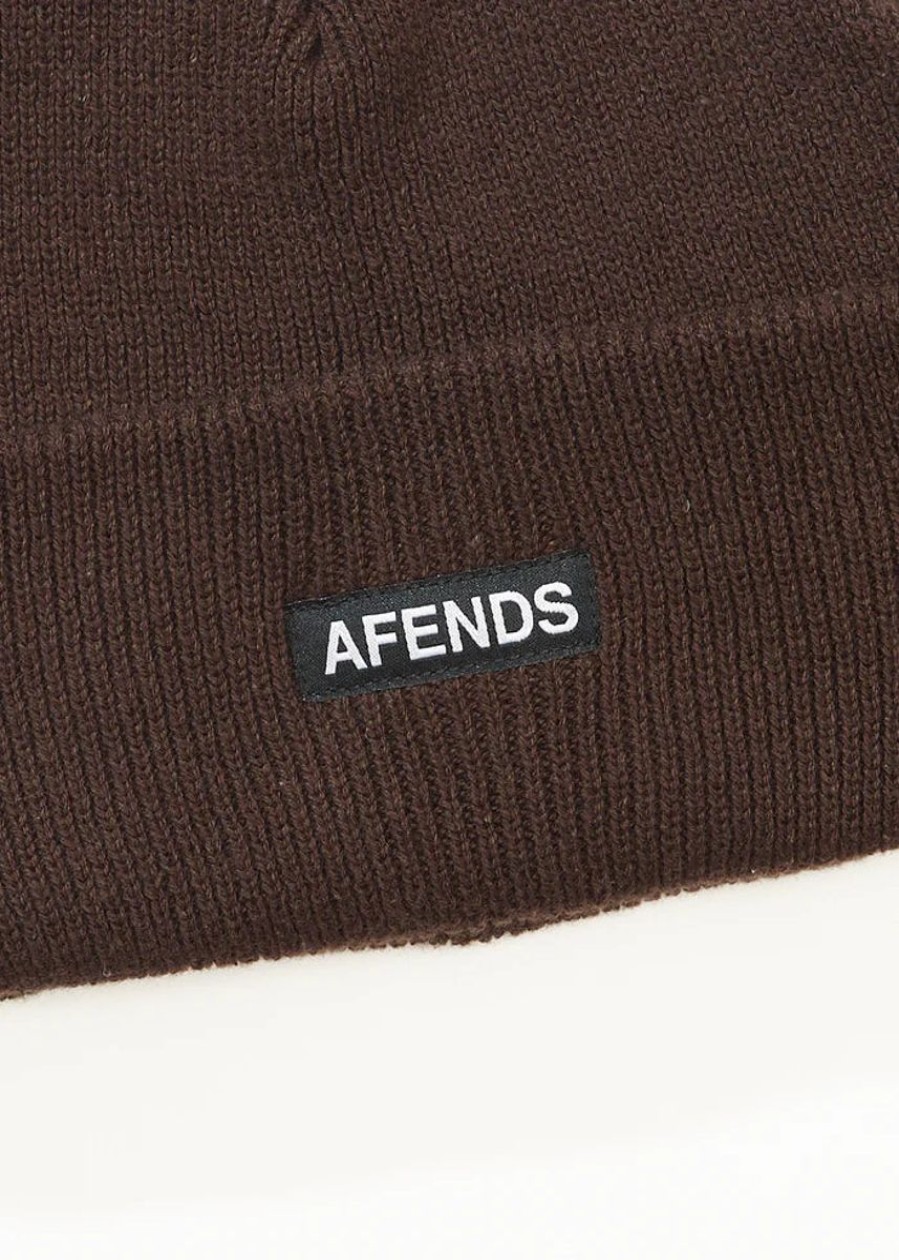 Women Afends Beanies | Afends Hometown Recycled Beanie-Coffee