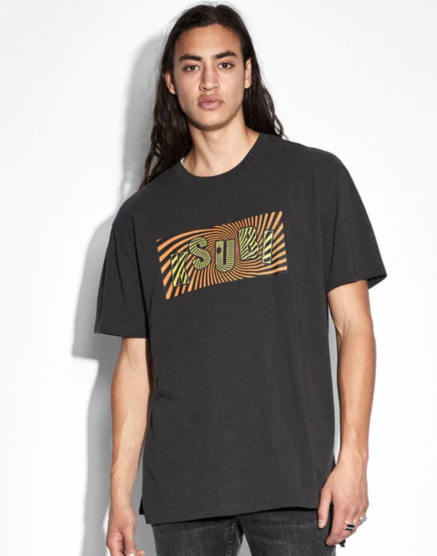 Men Ksubi Tees | Spiral Biggie Ss Tee-Faded Black