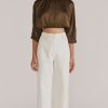 Women Staple the Label Pants | Staple The Label Calla Denim Pant-White