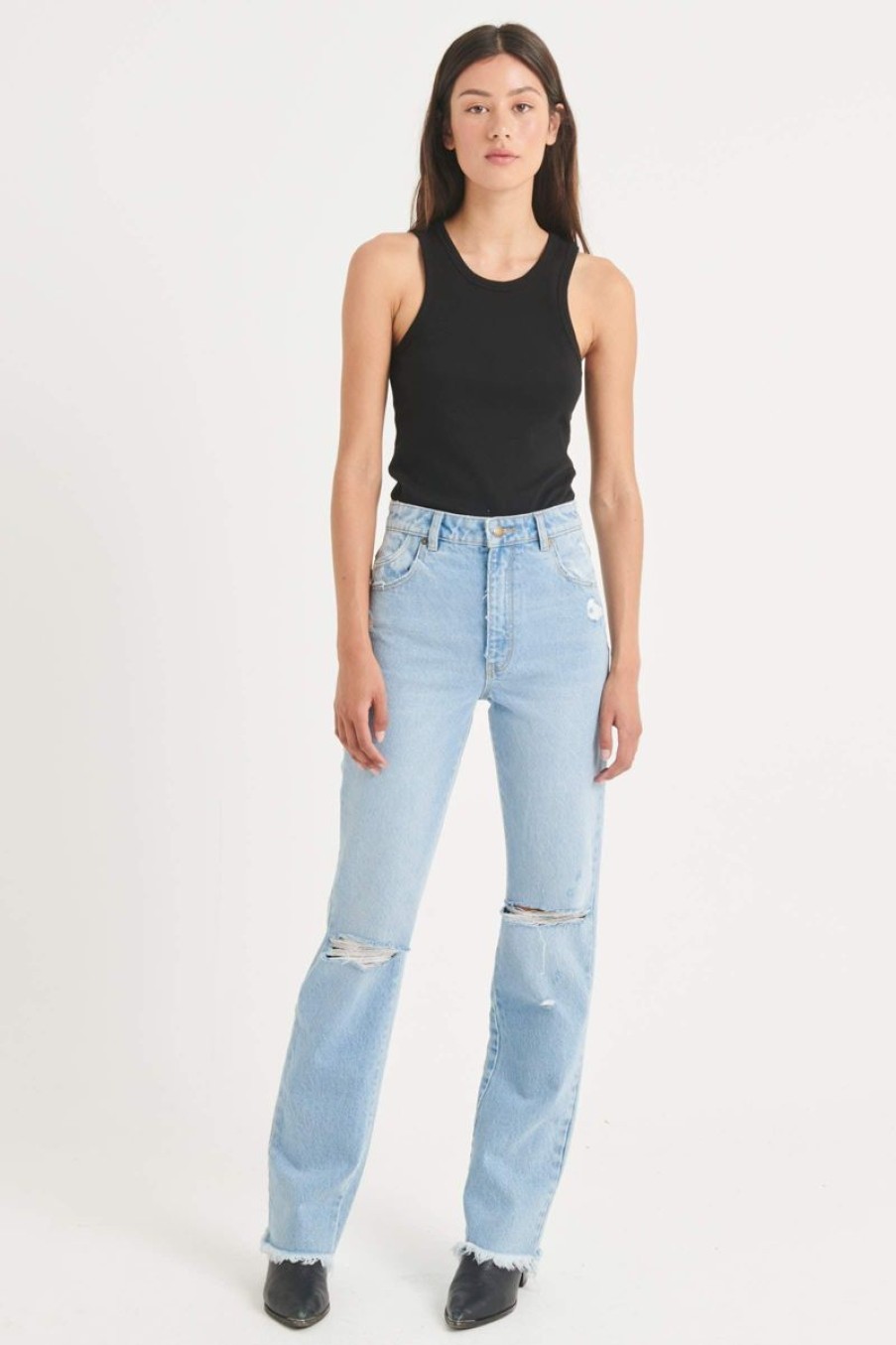 Women Rollas Jeans | Original Straight-City Worn