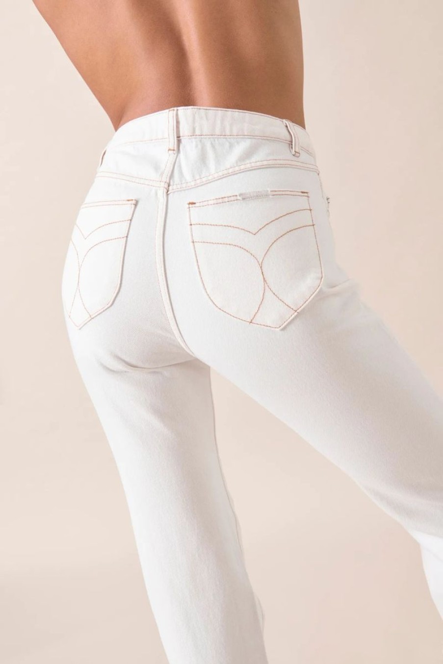 Women Rollas Jeans | Classic Straight 80S-White