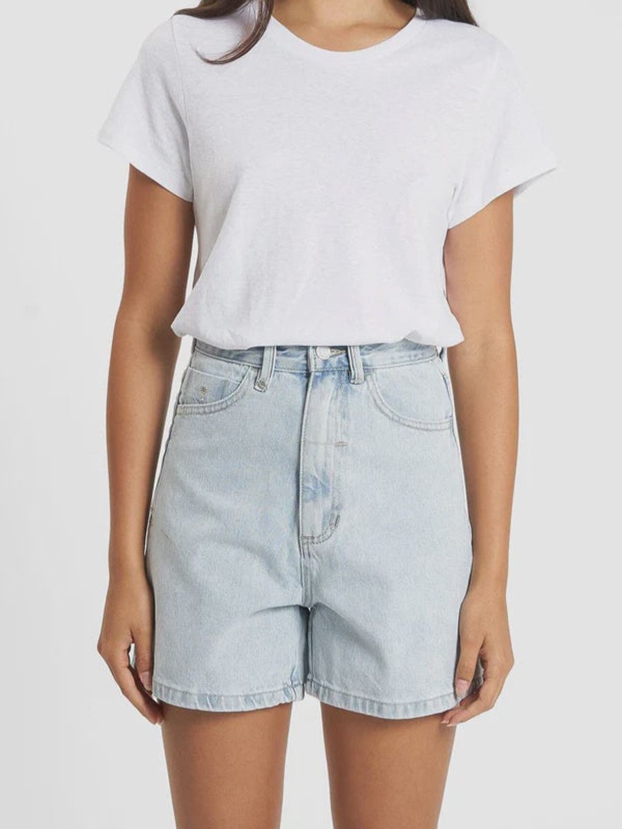 Women THRILLS Denim Shorts | Thrills Koko Short- Faded Dust Blue