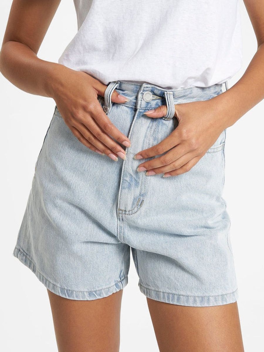 Women THRILLS Denim Shorts | Thrills Koko Short- Faded Dust Blue