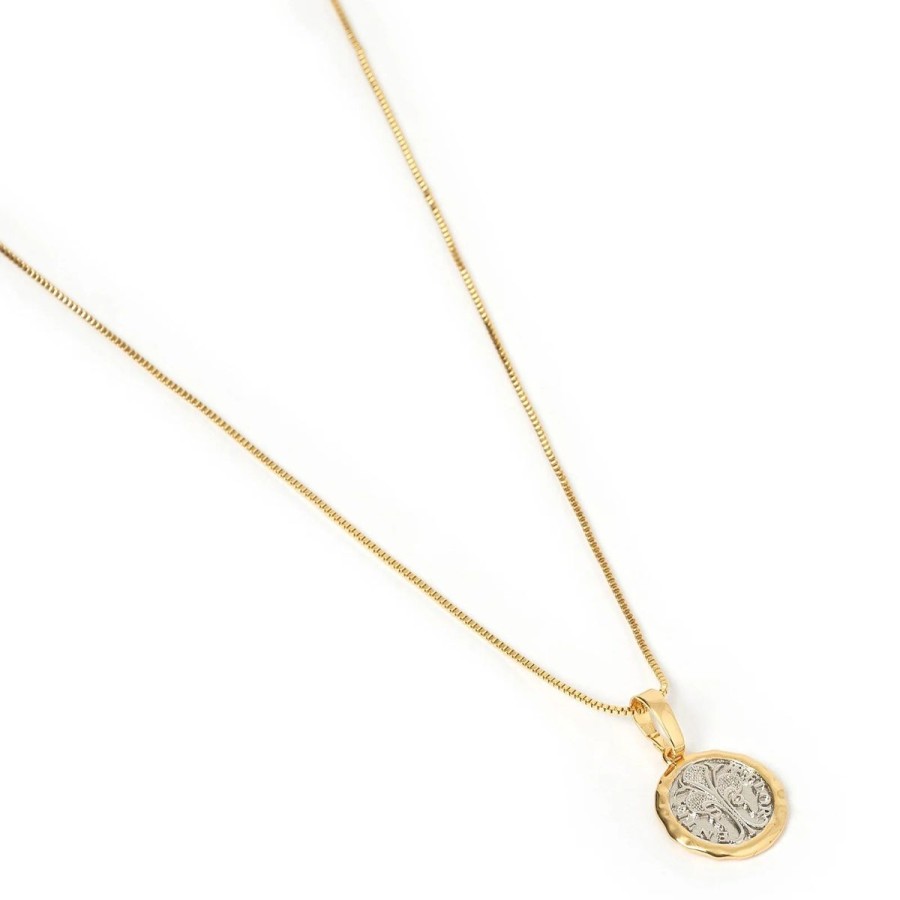 Women Arms Of Eve Jewellery | Arms Of Eve Piccolo Two Tone Charm Necklace