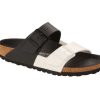 Footwear Birkenstock Arizona | Birkenstock Arizona Birko Flor-Split Black/White Narrow