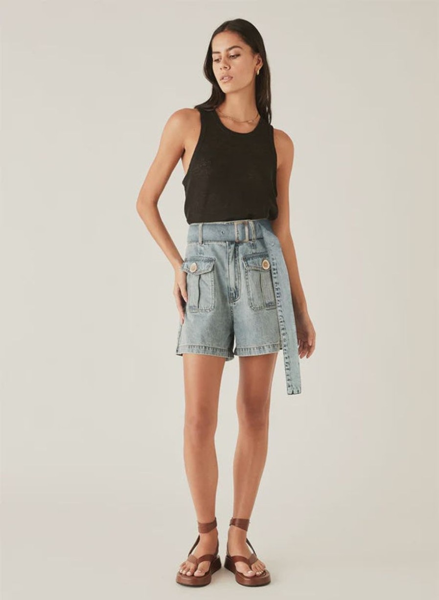 Women Esmaeé Denim Shorts | Esmaee Edem Denim Shorts-Denim Blue