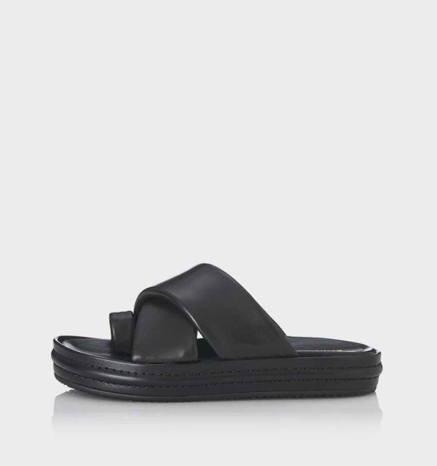 Footwear Alias Mae | Alias Mae Shae Slide-Black Leather