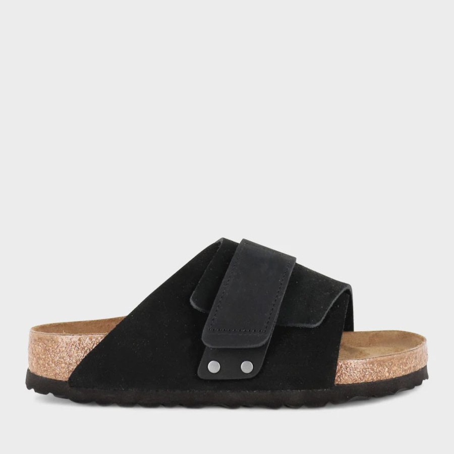 Footwear Birkenstock Kyoto | Birkenstock Kyoto Black Suede/Nubuck Leather Narrow