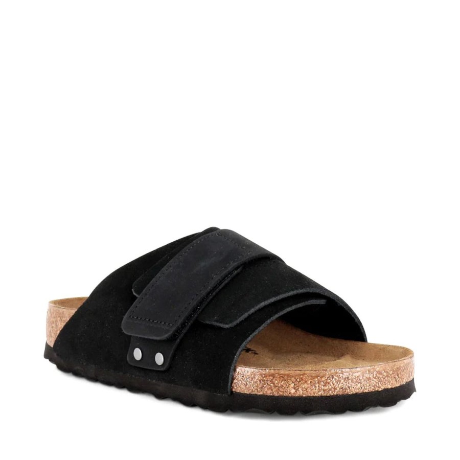 Footwear Birkenstock Kyoto | Birkenstock Kyoto Black Suede/Nubuck Leather Narrow