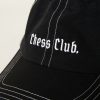 Men Afends Caps | Chess Club Recycled Cap- Black