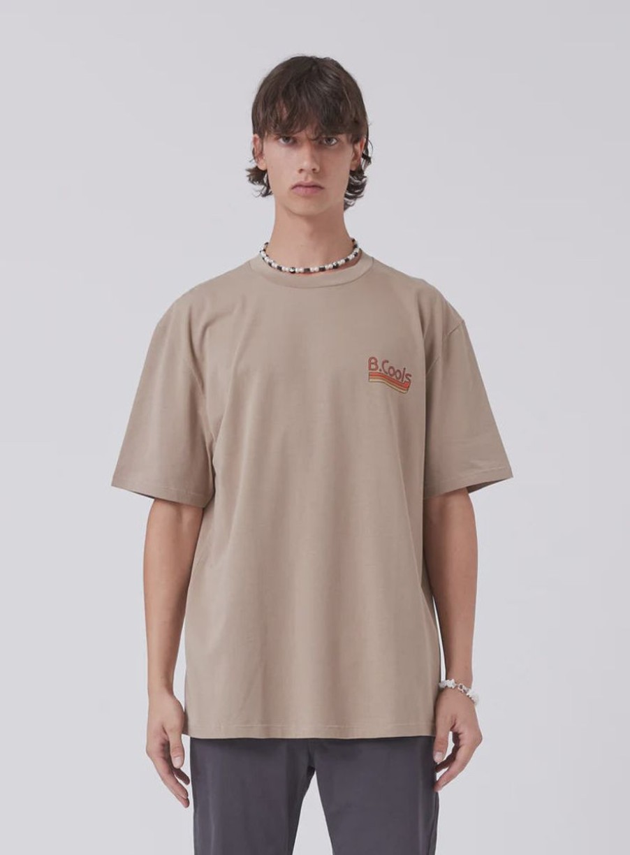 Men Barney Cools Tees | Barney Cools Arcade Homie Tee- Sandstone