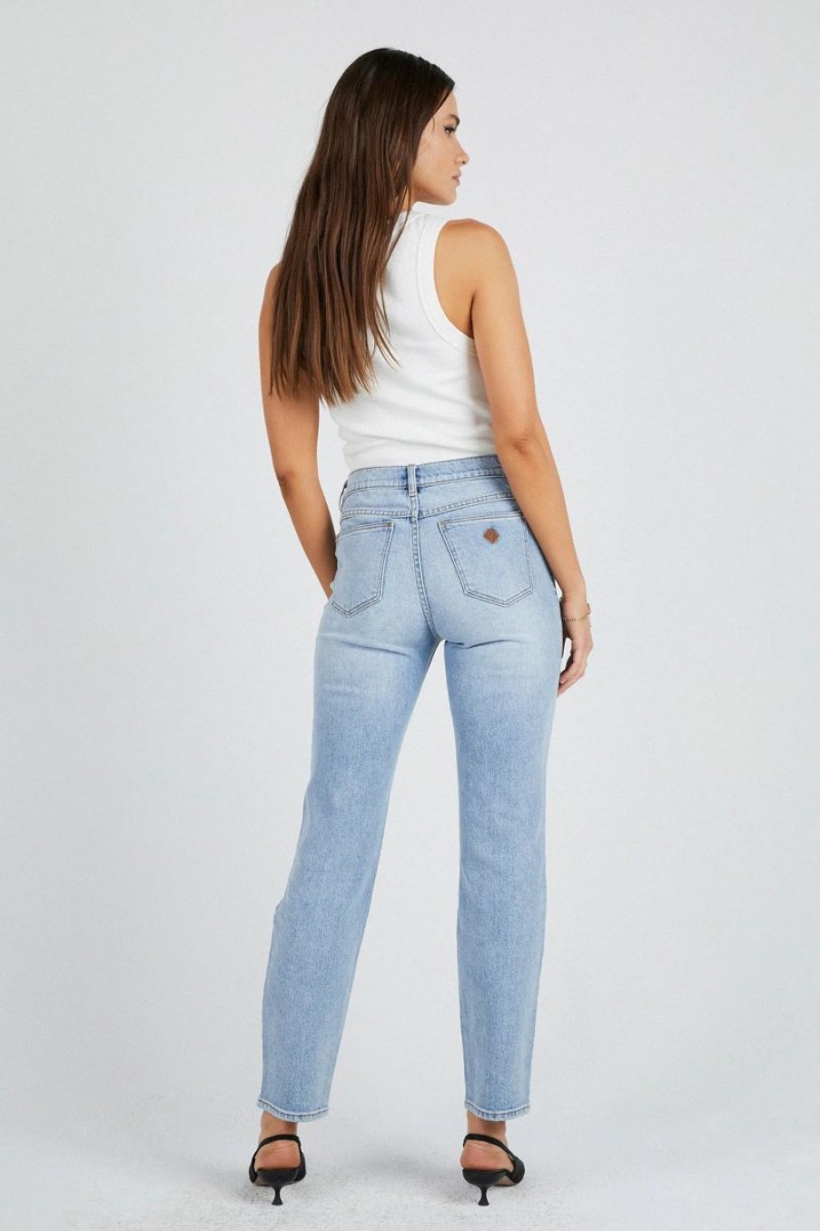 Women ABrand Jeans | Abrand 95 Stovepipe Jean-Enla-Light Vintage Blue