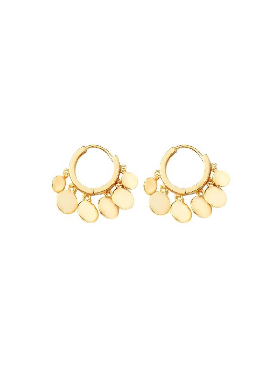 Women Pastiche Jewellery | Sofi Huggies- Yellow Gold