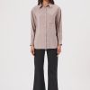 Women Rollas Shirts And Blouses | Rolla'S Becca Shirt Bamboo-Light Taupe