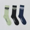 Women THRILLS Socks | Thrills Minimal Thrills 3 Pack Socks- Pistachio- Merch Black- Navy