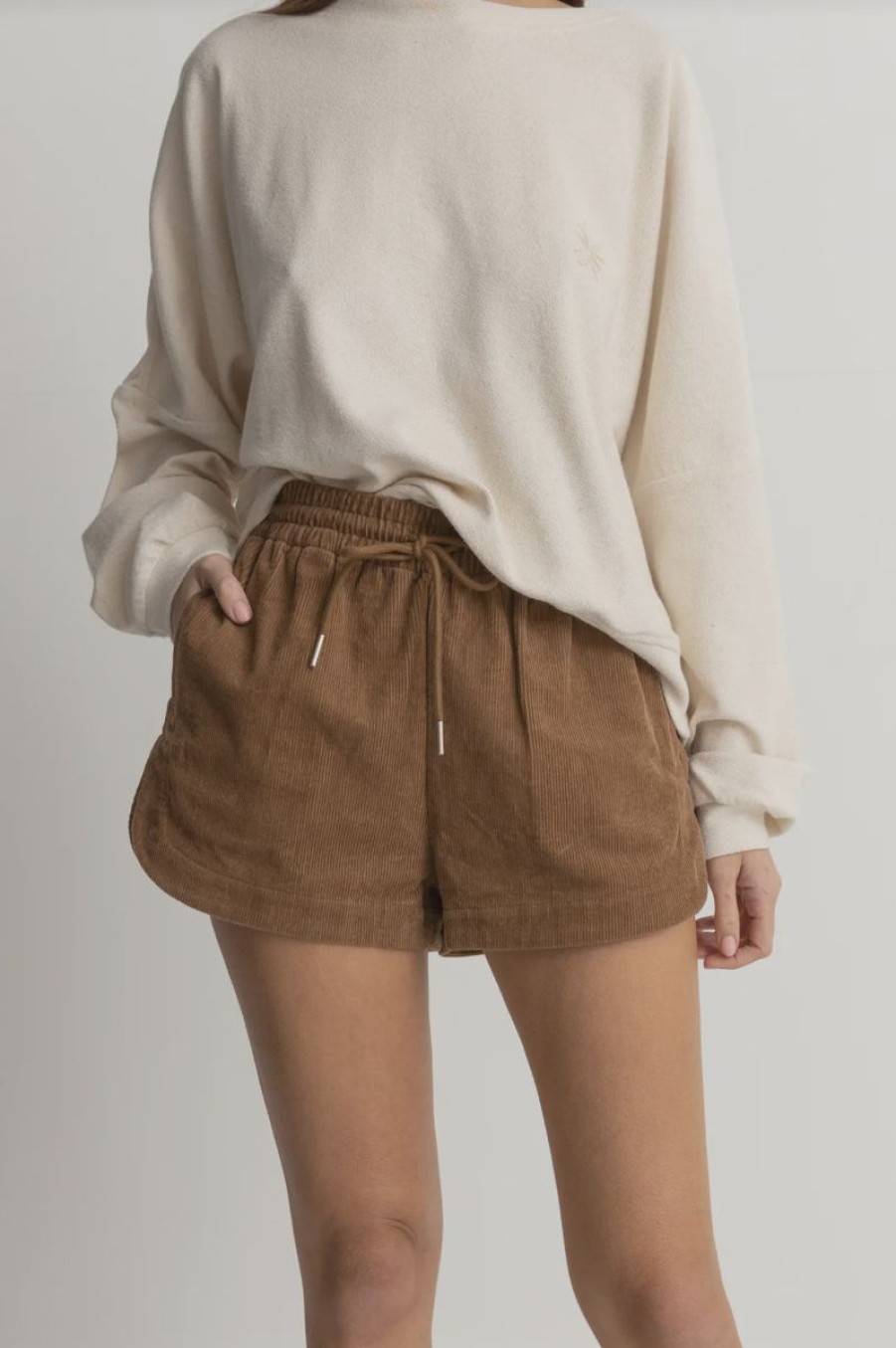 Women Rhythm Shorts | Rhythm Mazzy Corduroy Short- Cam