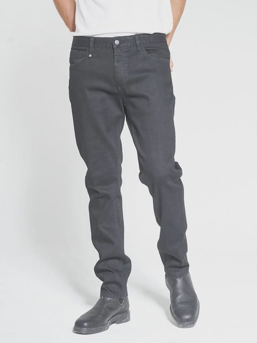 Men THRILLS Jeans | Bones Denim Jean-Black Rinse