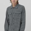 Men Rhythm Jackets And Coats | Rhythm Check Overshirt-Pacific