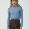 Women THRILLS Tops | Thrills Inverse Hemp Turtleneck-Powder Blue