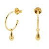 Women Pastiche Jewellery | Dew Drop Earrings- Yellow Gold